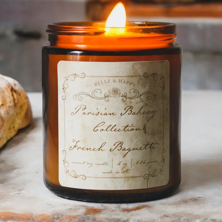 Belle & Happy | Parisian Baker,  French Baguette Soy Candle