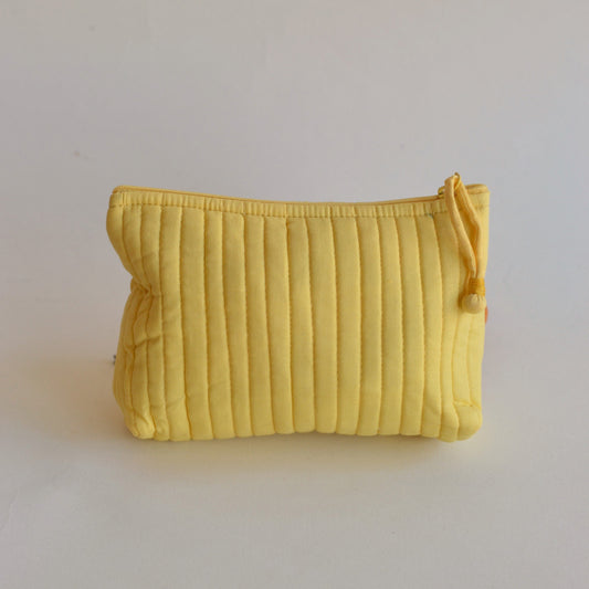 Anju | Quilted Cotton Travel Pouch, Yellow