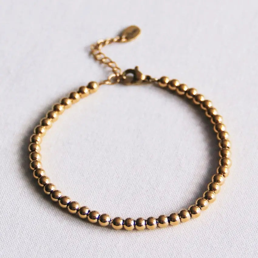 Bazou | Stainless Steel Chain Beaded Bracelet