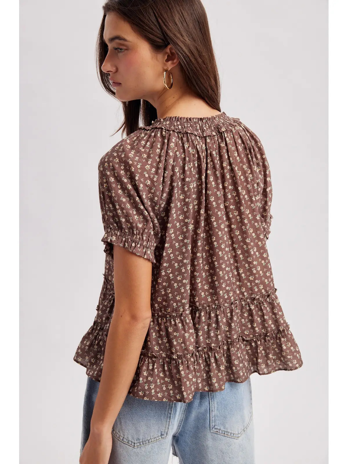 Wishlist | Tie Neck Floral Blouse