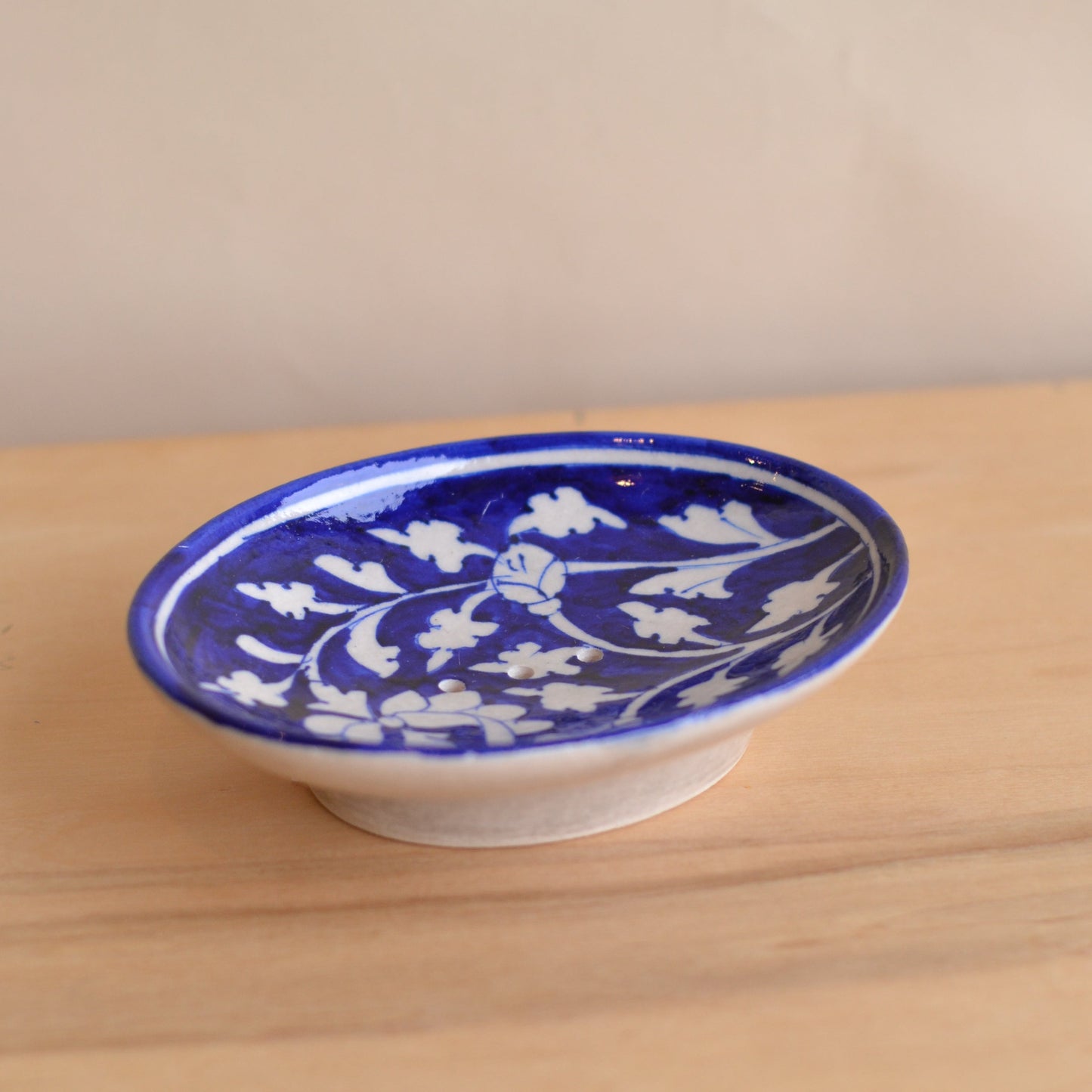 Natural Habitat | Indigo and White Oval Soap Dish