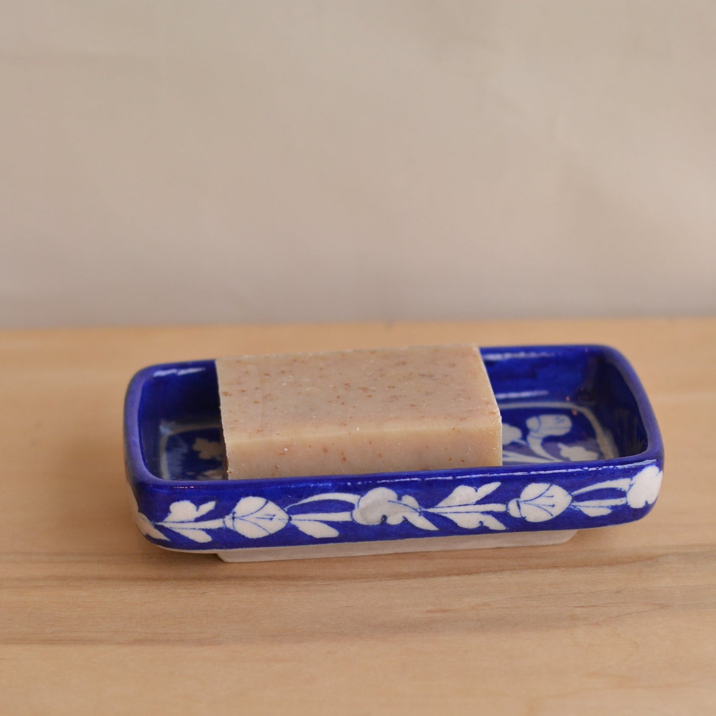 Natural Habitat | Indigo and White Rectangular Soap Dish