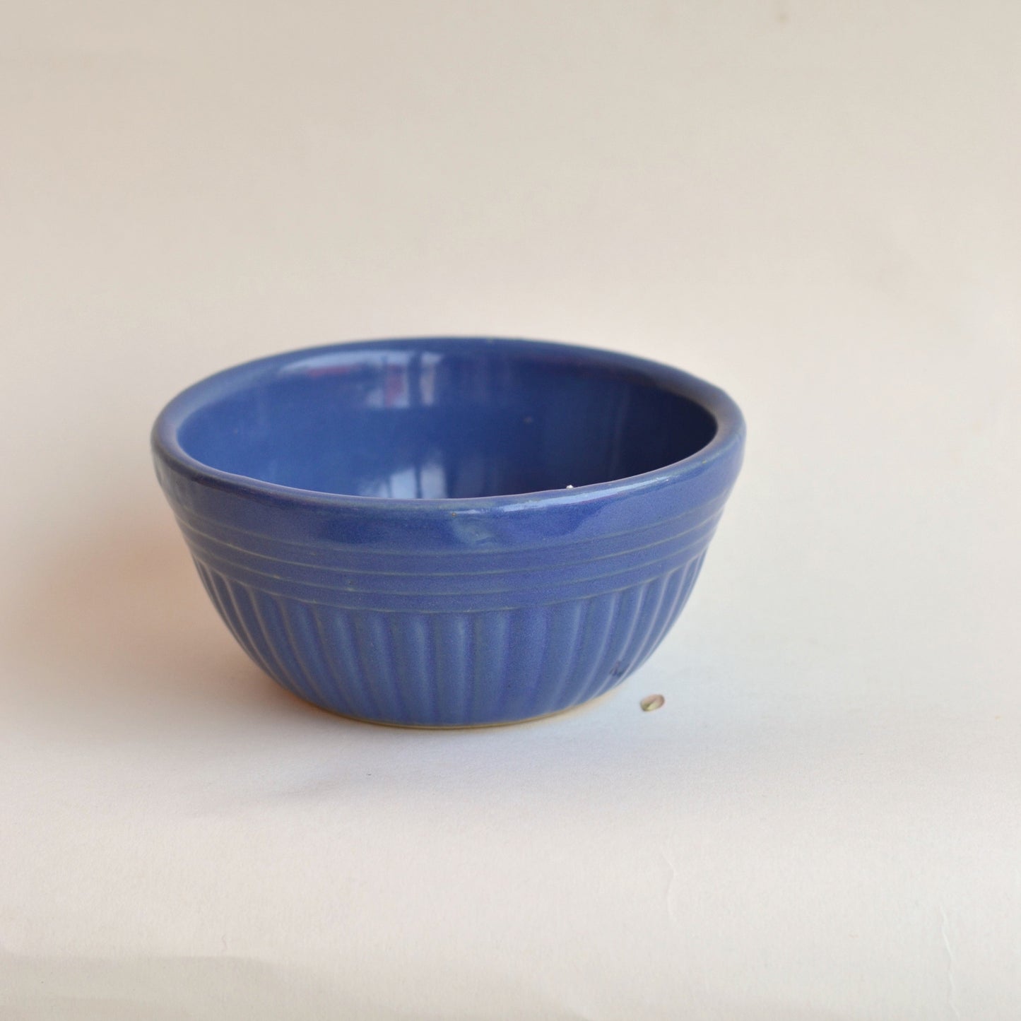 Small Stoneware Blue Mixing Bowl