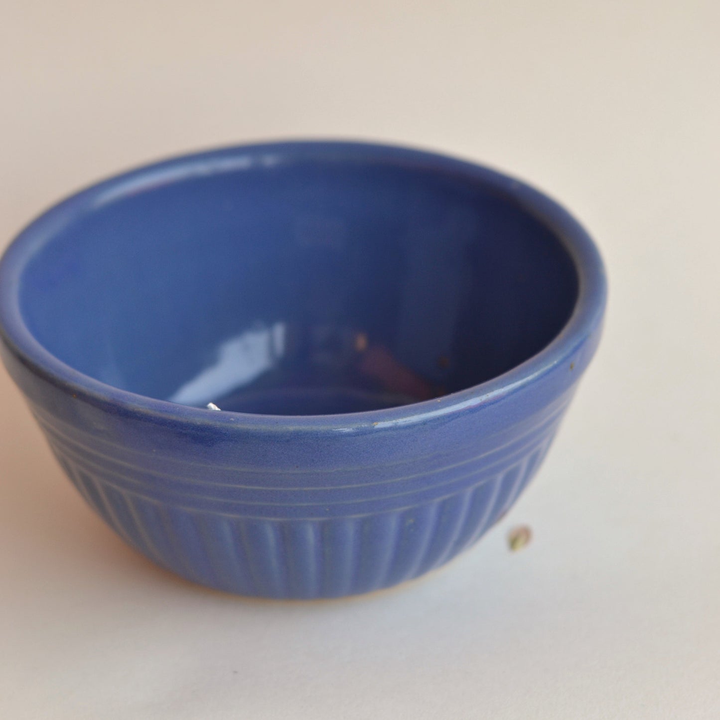 Small Stoneware Blue Mixing Bowl