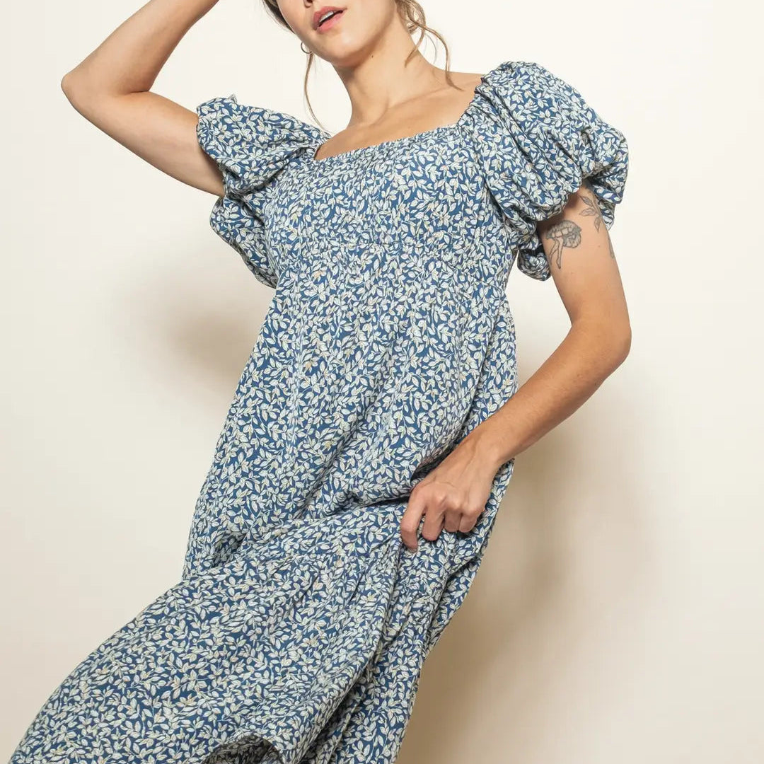 Flowy Floral Off the Shoulder Dress