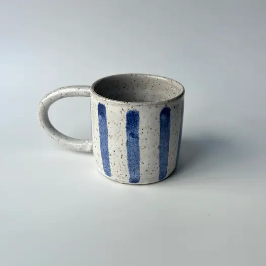 Sarah Mennell Ceramics | Handmade Ceramic Stripe Mug, Blue