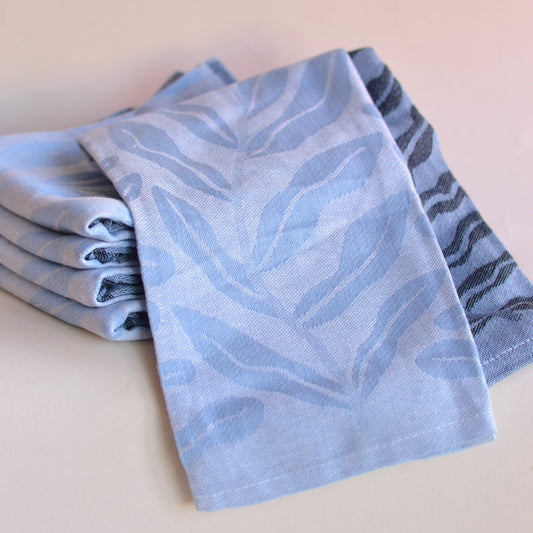 Danica Studio |  Cotton Jacquard  Dishtowel, Light and Dark Blue