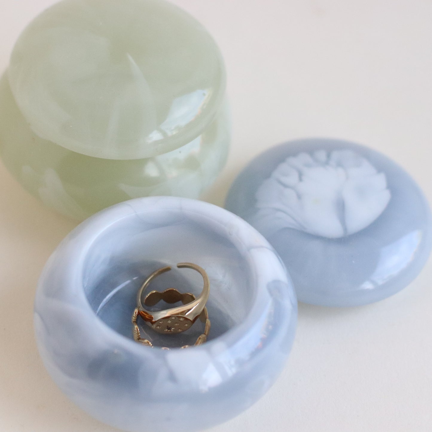 V. Rogers Designs | Handmade Resin Catchalls, Sky Blue, Choose your Style