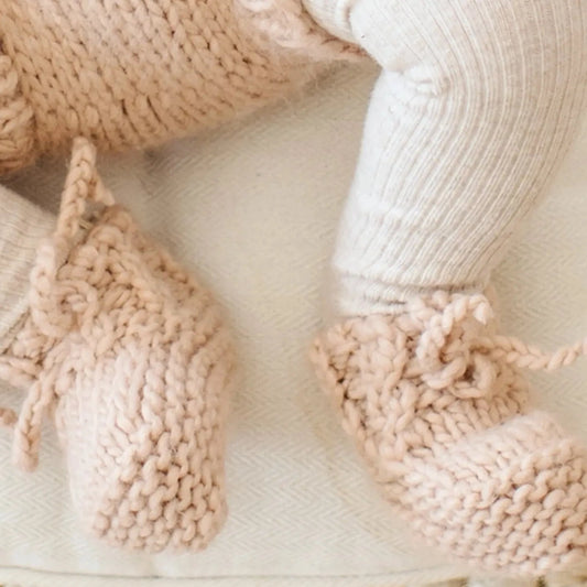 Blueberry Hill | Baby Booties, Blush