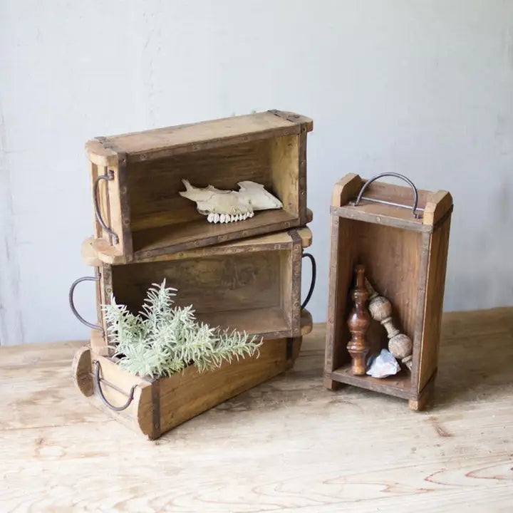 Dune Accents | Wooden Brick Mold with Iron Handle