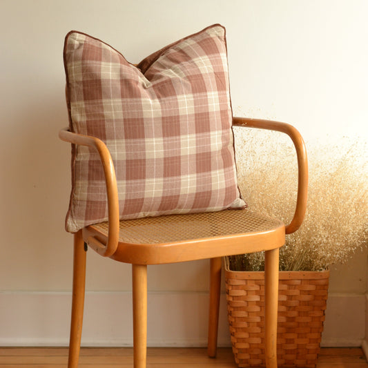 Kathy | Brown Tartan Pillow