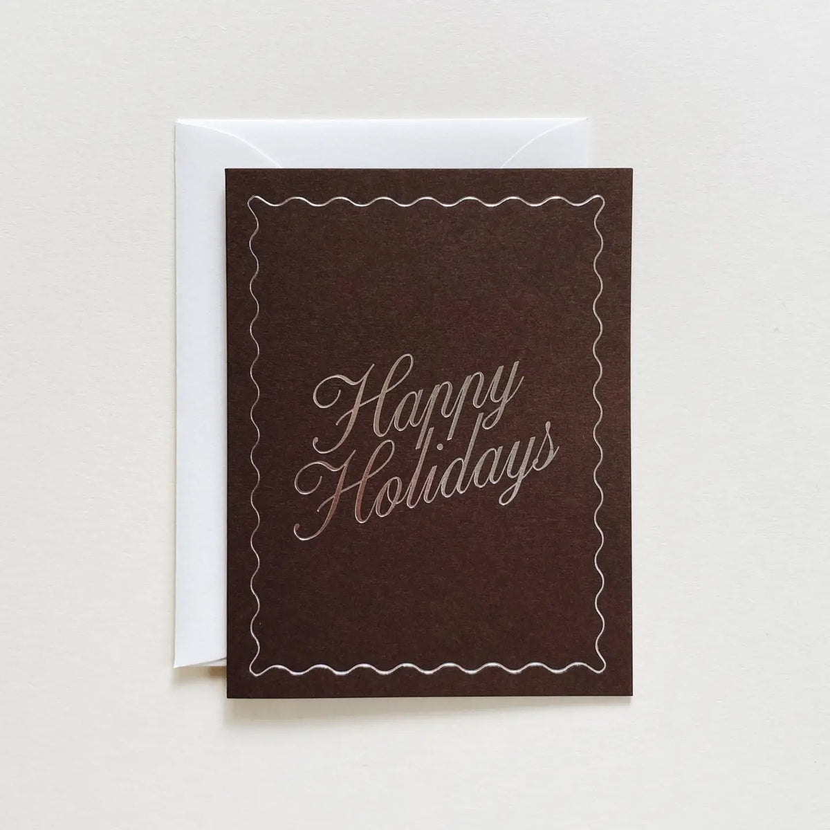 Jaymes Paper | Happy Holidays Greeting Card, Chocolate