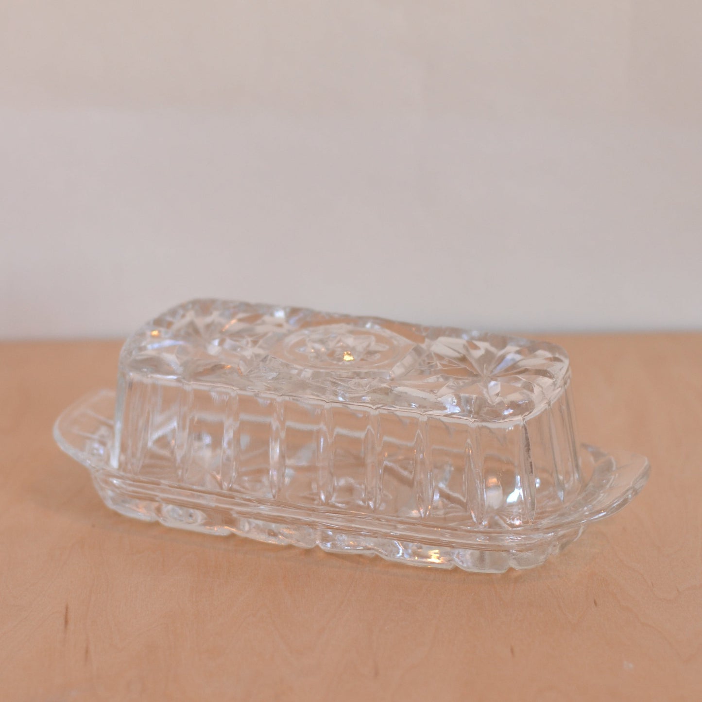 Cut Glass Butter Dish