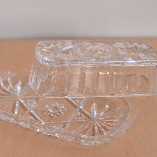 Cut Glass Butter Dish