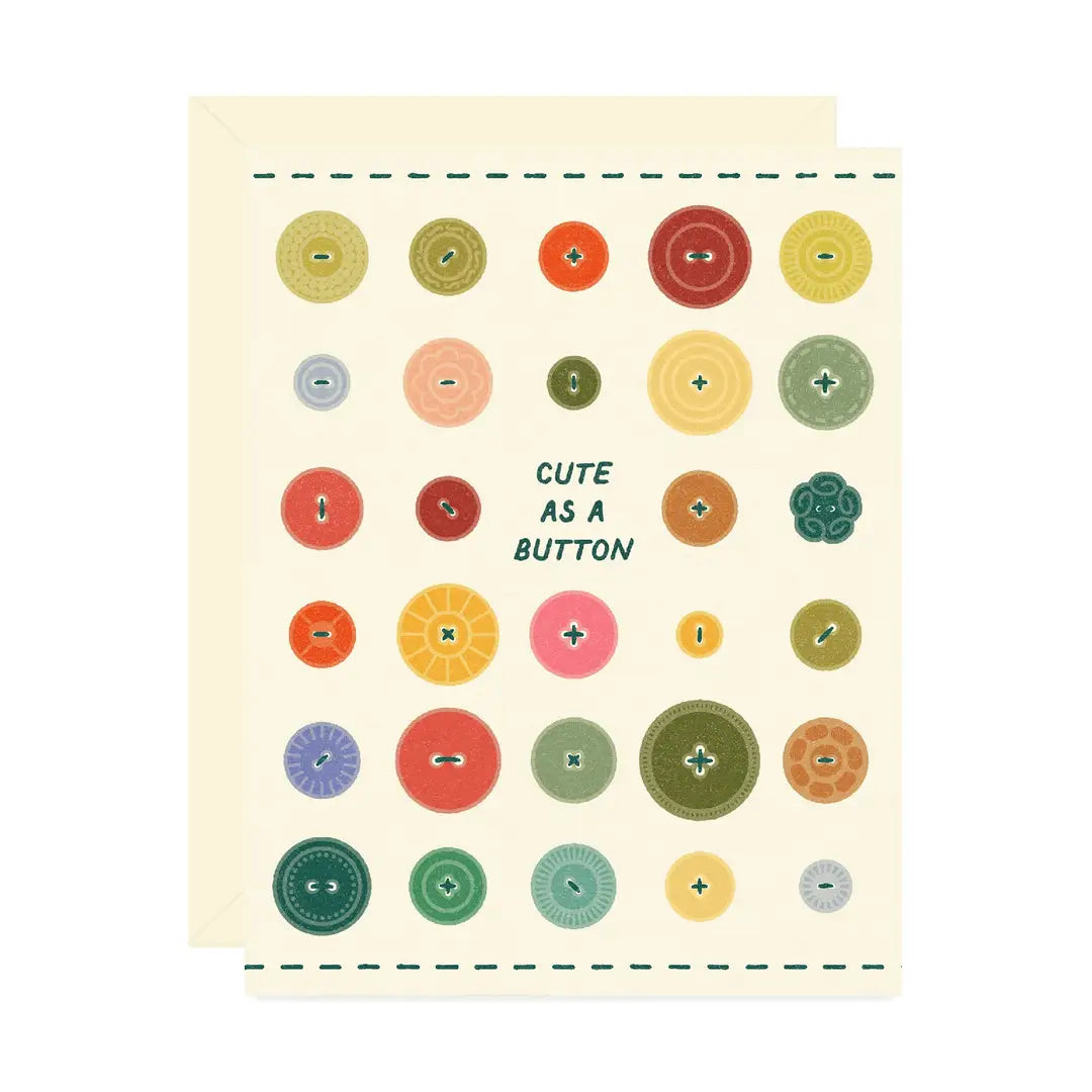 Wallflower Paper & Party | Cute as a Button Baby Card