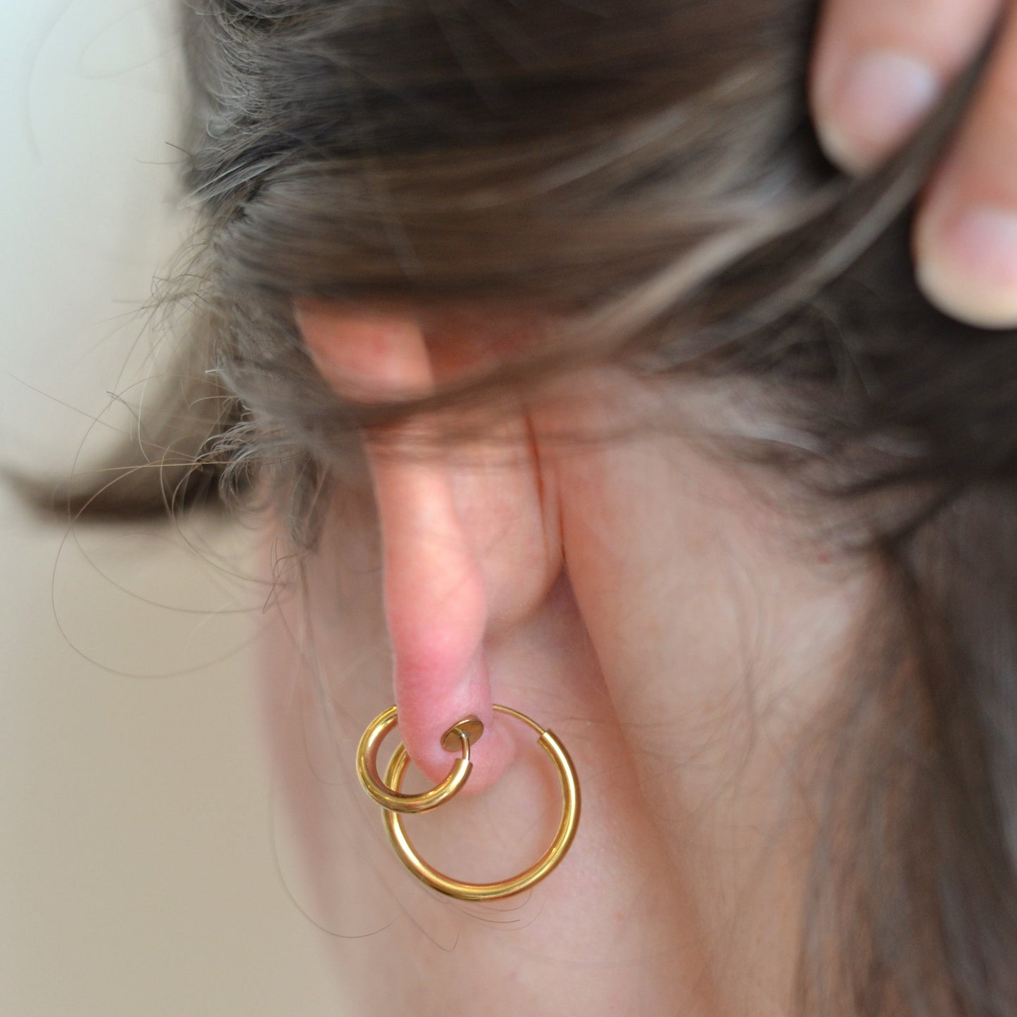 Bazou | Steel Clip Hoop Earring, 20mm