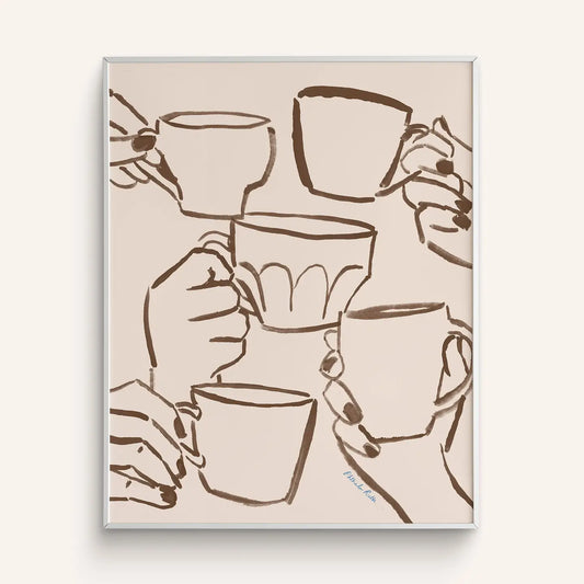 Phthalo Ruth | "Cafe De Jour" Coffee Art Print, 11 X 14