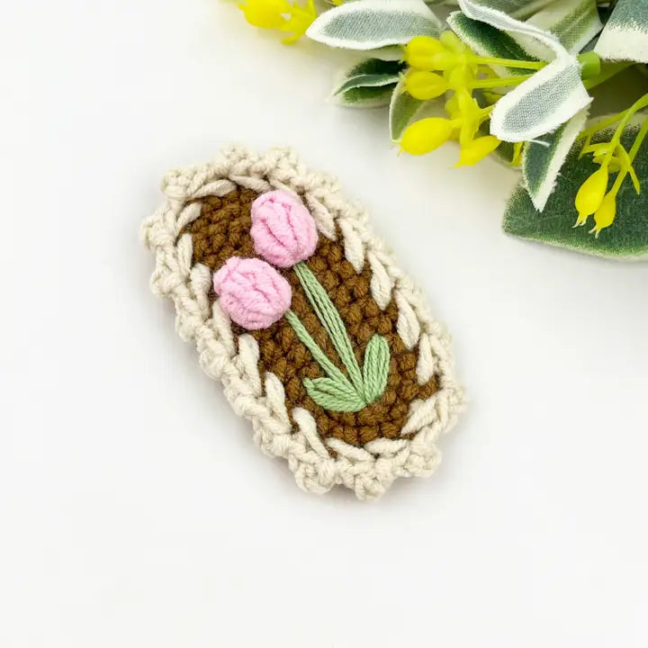 Dune Clips | Handmade Crochet Snap Barrette, Assorted Style