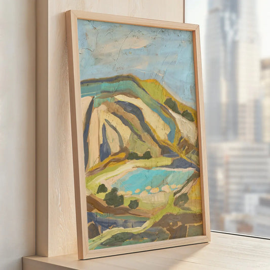 El Baker Art | California Neutral Pastel Landscape Art Print, 11 X 14