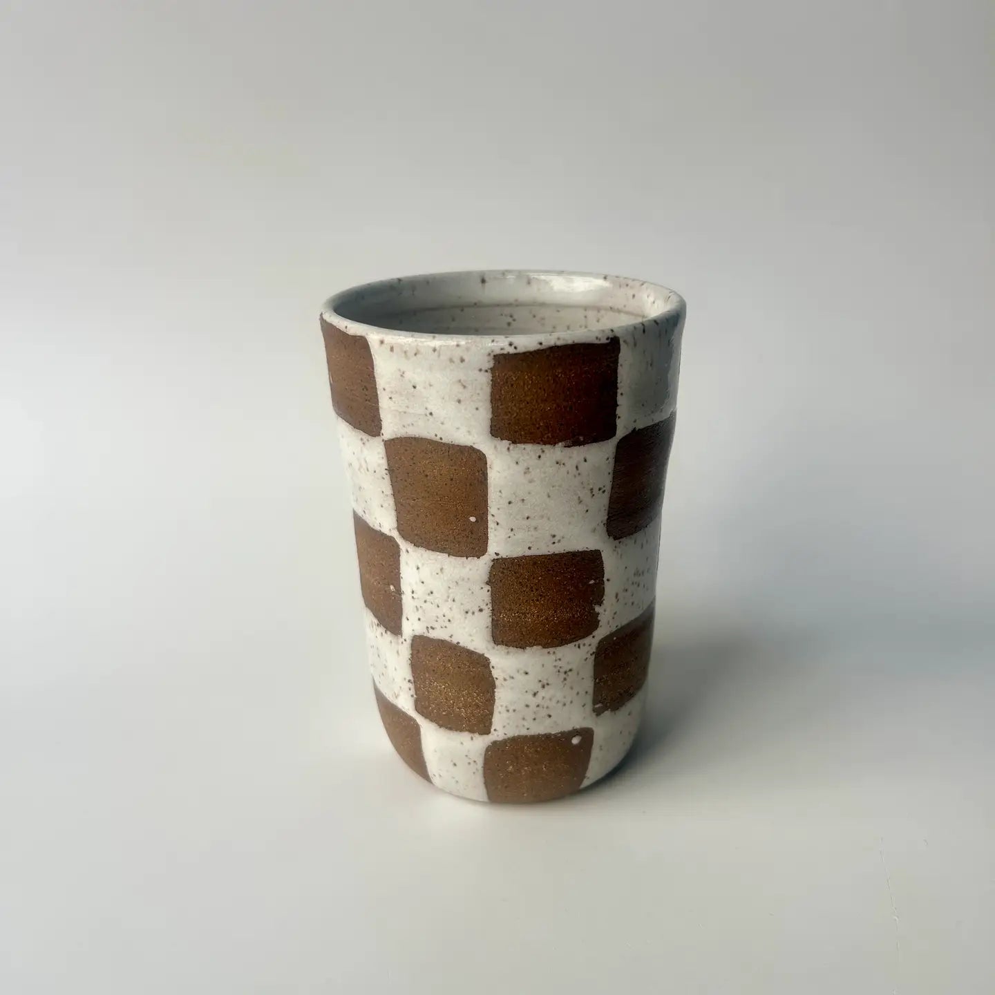 Sarah Mennell Ceramics | Handmade Ceramic Tumbler, Checkerboard