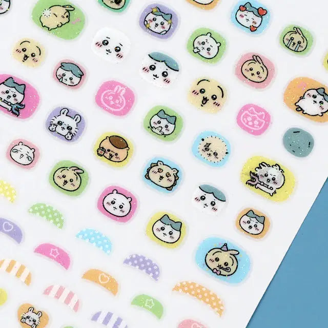 Wonderland | Chiikawa Character Nail Stickers with Glitter