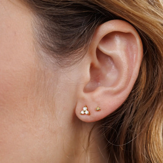 Jax Kelly | Trio Cluster Studs,  Mother of Pearl