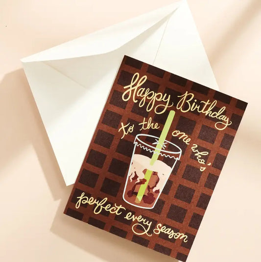 One & Only Paper | Iced Coffee Birthday Card