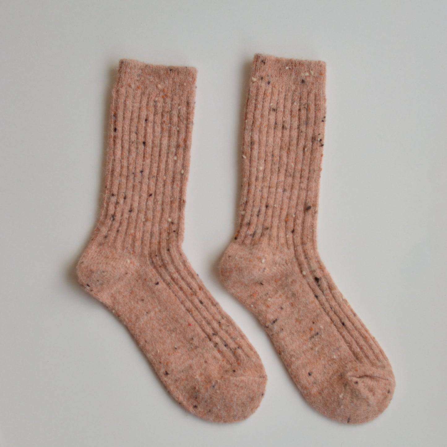 Winter Socks | Thick Wool Blend Confetti Socks, Pink