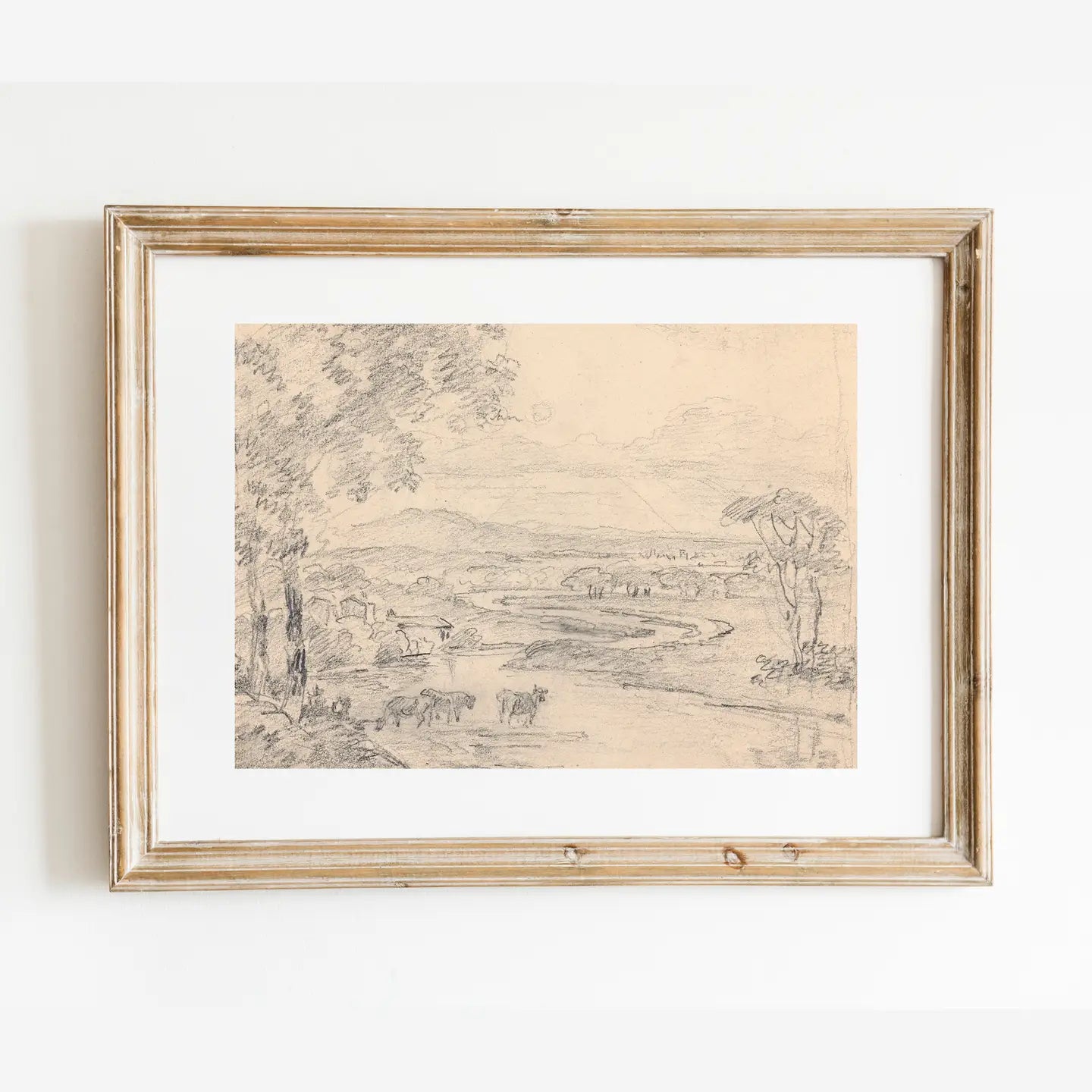 Sea to Skye | Country Landscape with Cattle Antique Art Print