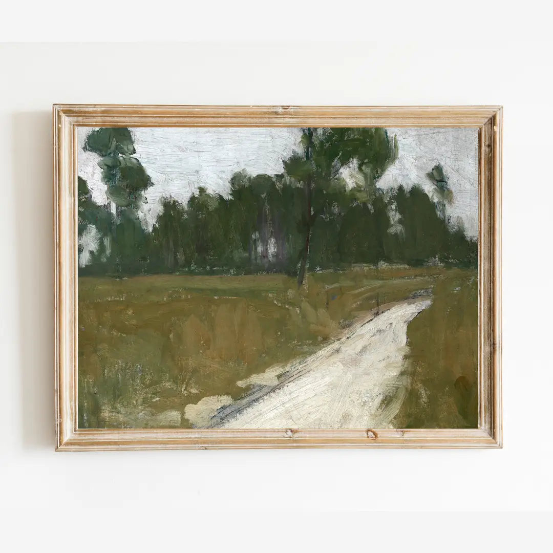 Sea to Skye | Country Road in France Antique Art Print