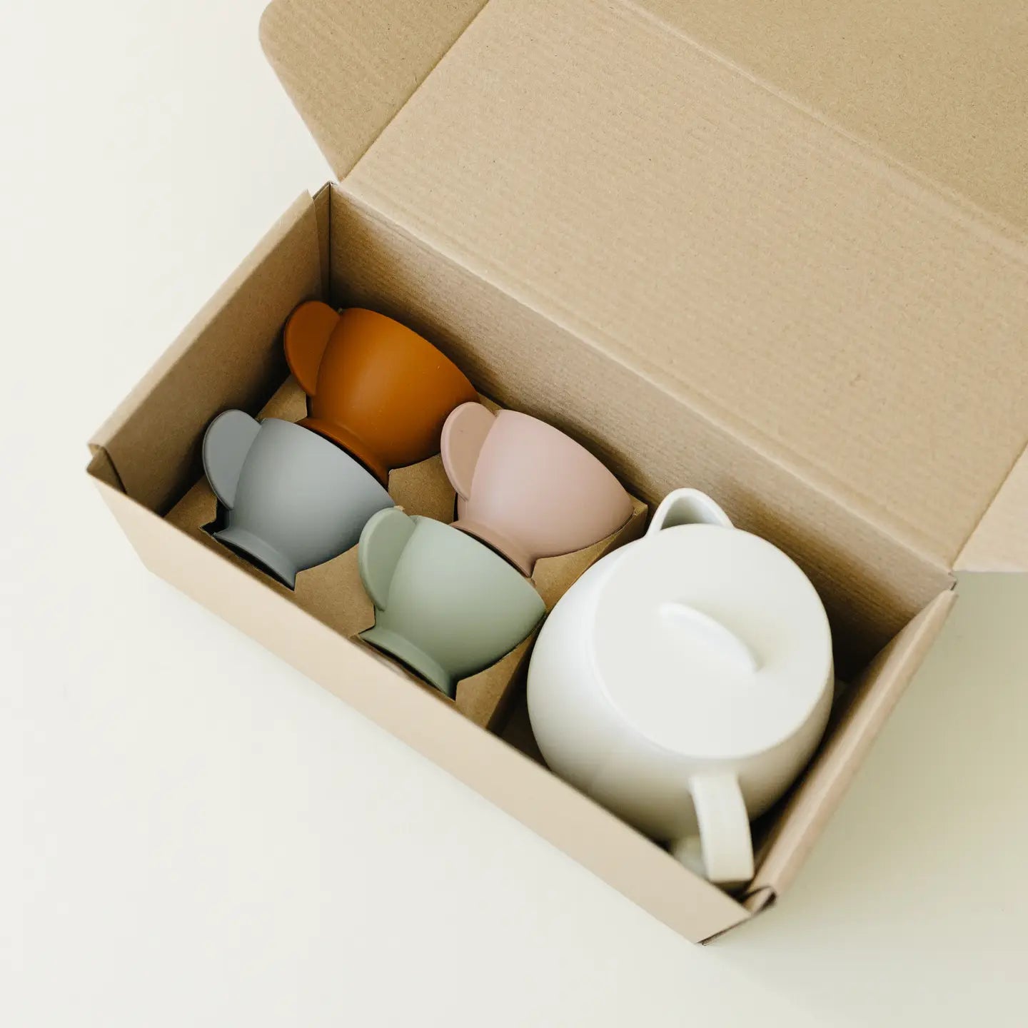 Marlowe & Co. | Cream Multi Mix Silicone Tea Play Set