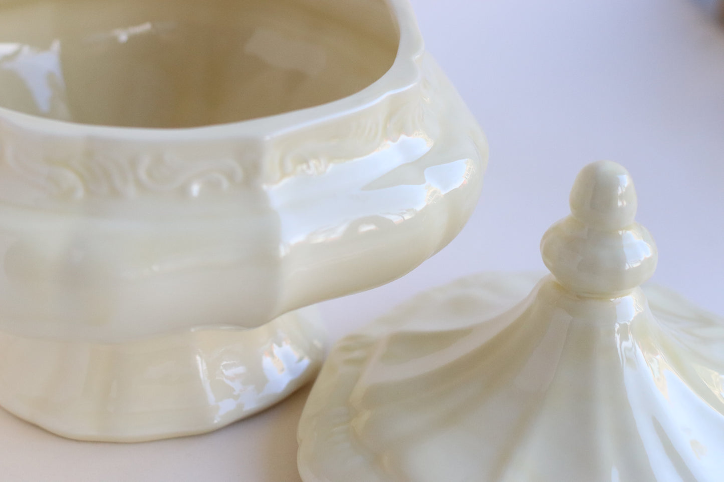 Cream Lidded Tureen