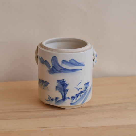 Country Crock with Abstract Painting