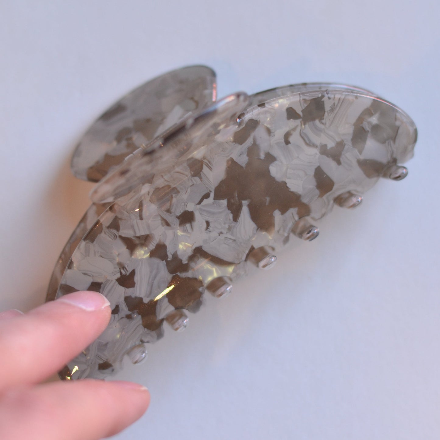 Dune Clips | Dark Grey with Gold Fleck Hair Clip