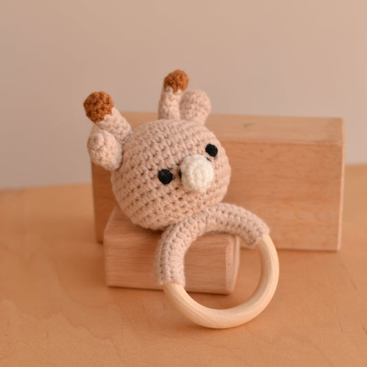 D & C Toys | Crochet Rattle Toy, Deer