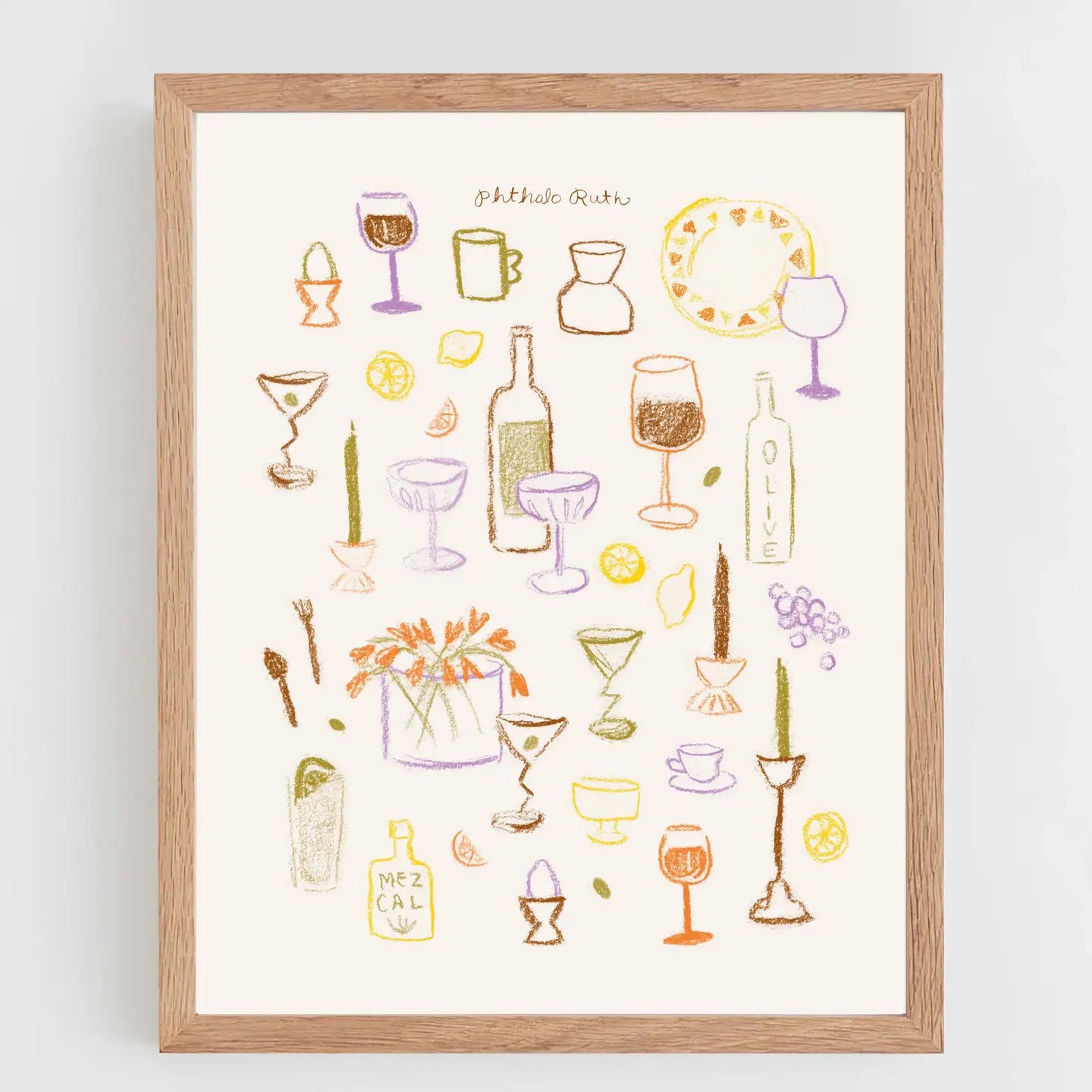 Phthalo Ruth | Dinnerware Art Print, 11 X 14