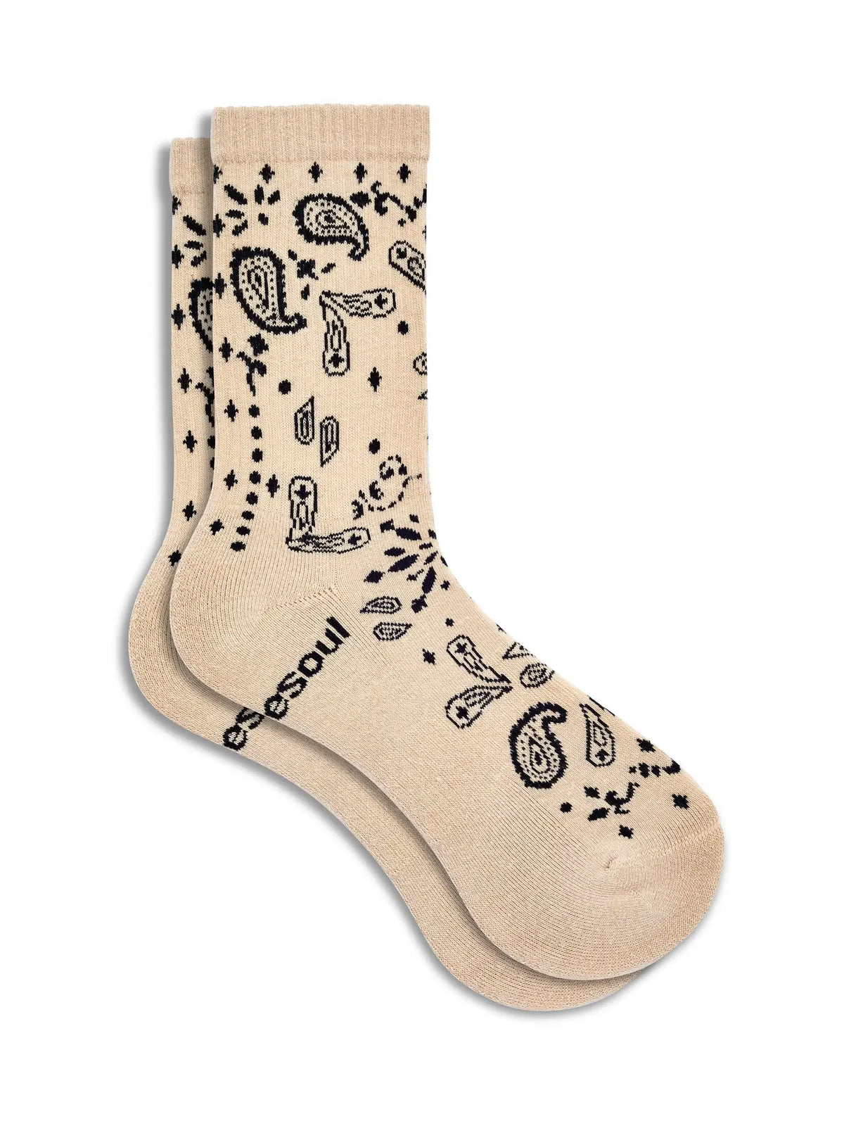 Doublesoul | Bandana Crew Socks, Dune