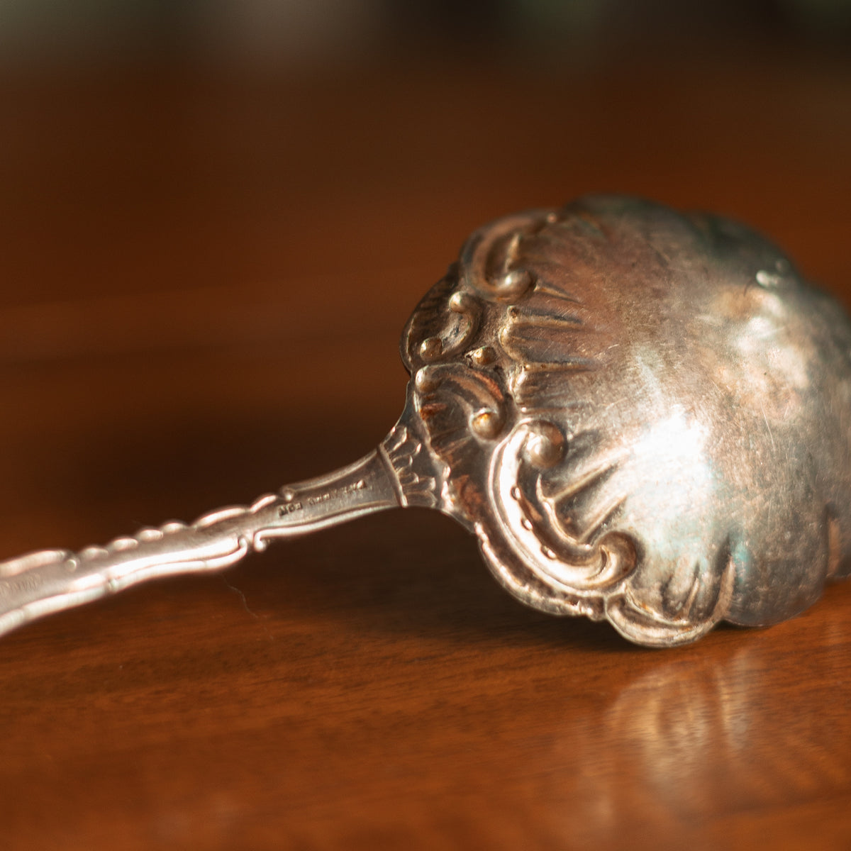 Large Silver Plate Serving Spoon