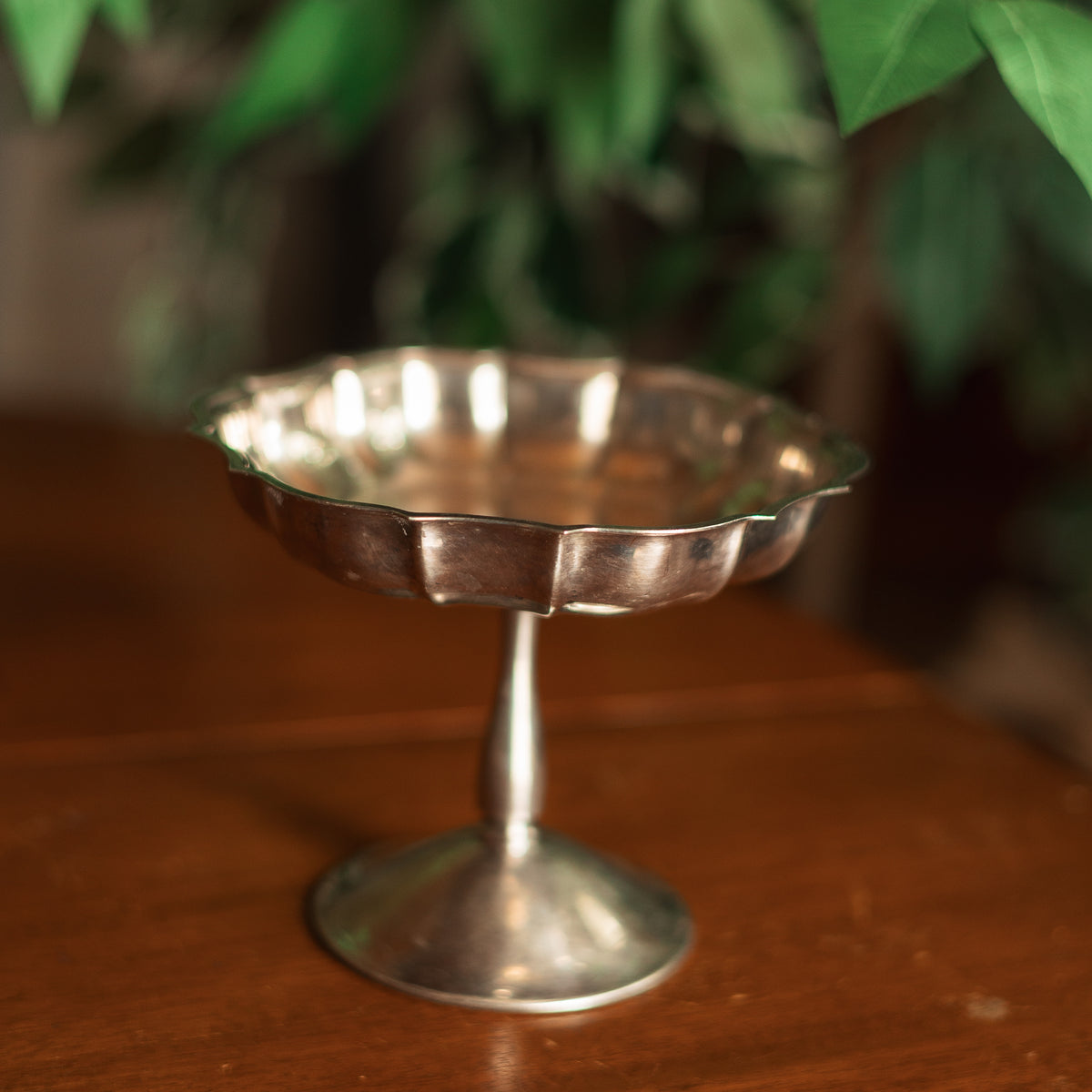 Silver Plate Stemmed Candy Dish