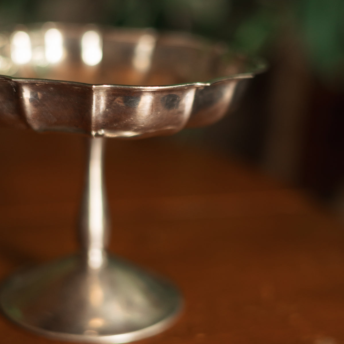 Silver Plate Stemmed Candy Dish