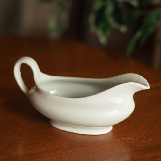White Ceramic Gravy Boat