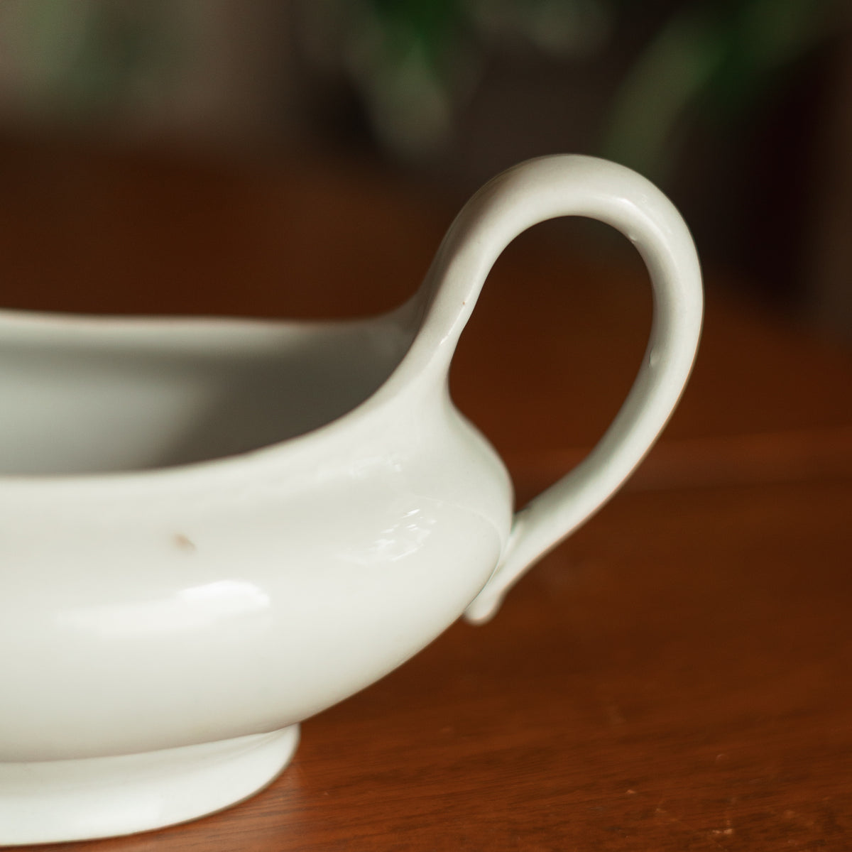 White Ceramic Gravy Boat
