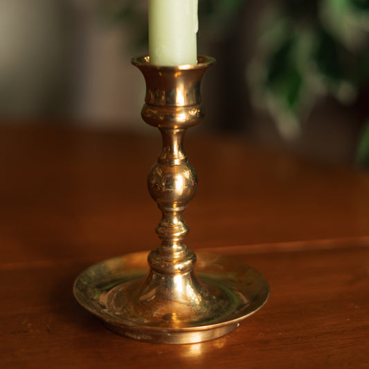 Solid Brass Candlestick Holder