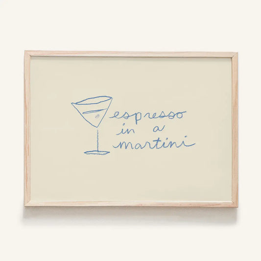 Phthalo Ruth | Espresso in a Martini Art Print, 5 X 7