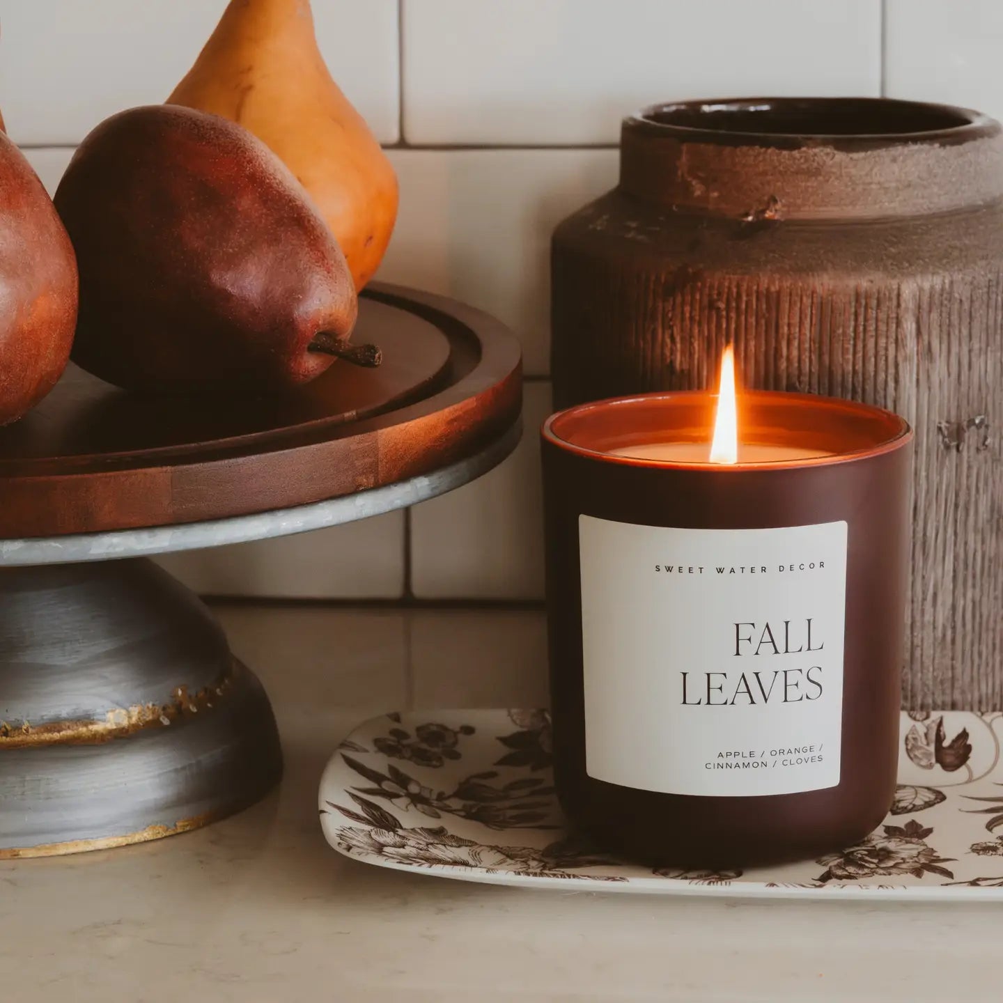 Sweet Water Decor | Fall Leaves Candle