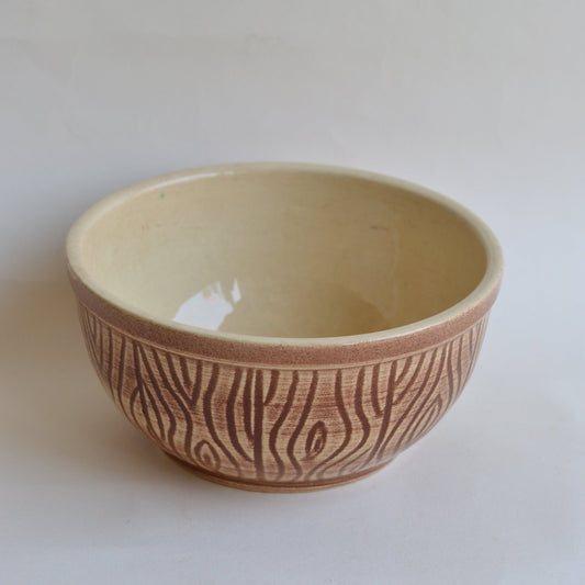 Ceramic Faux Woodgrain Bowl