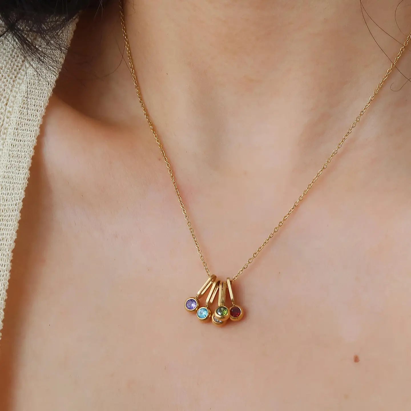 MAIQ | Five Stone Charm Necklace