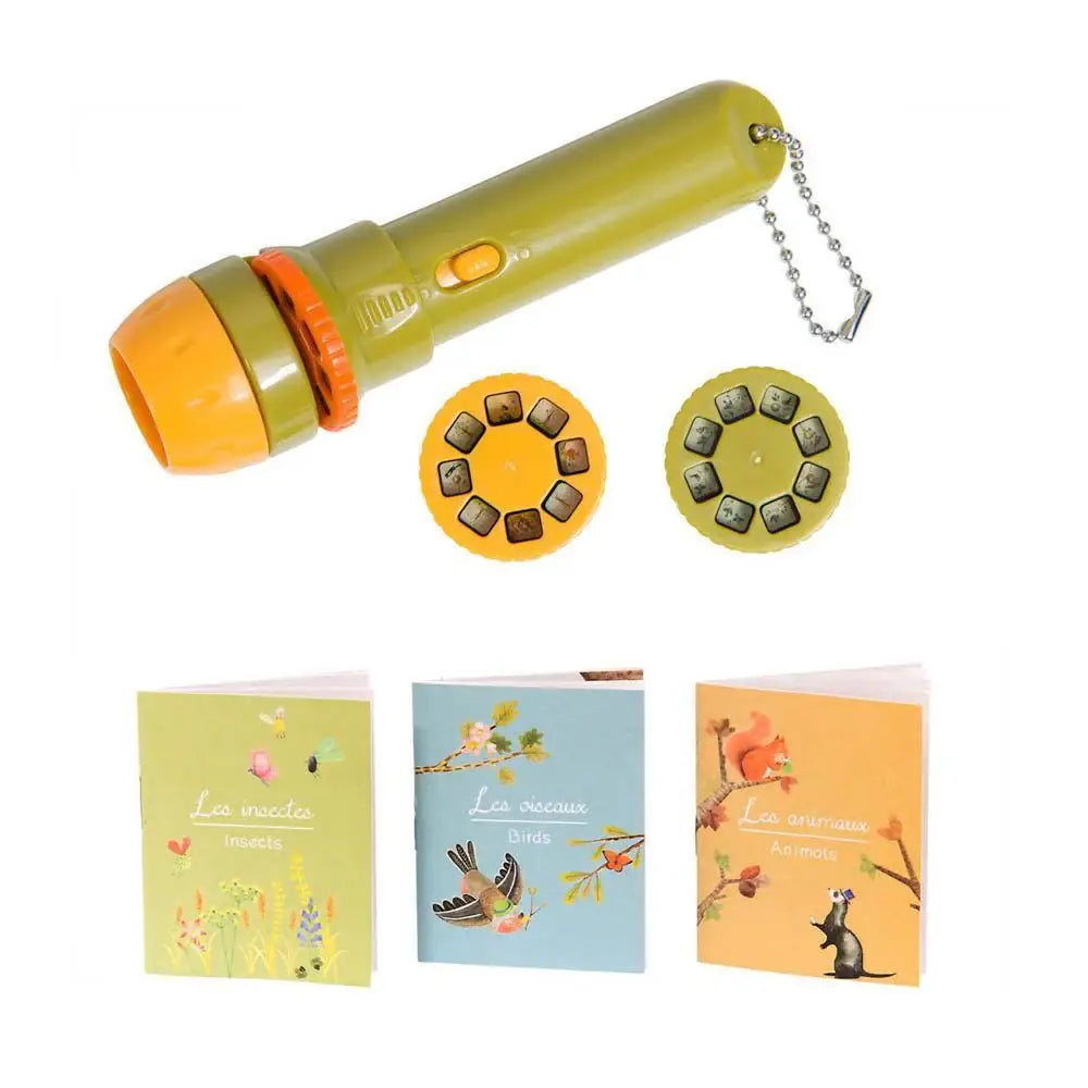 Speedy Monkey | Garden Theme Flashlight with Three Mini Books