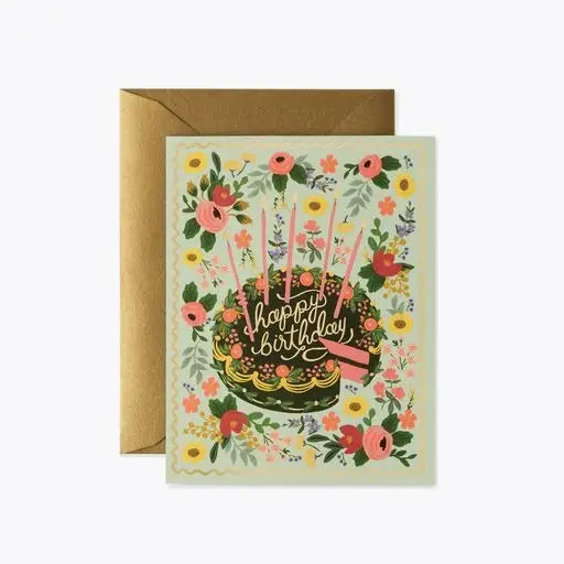 Rifle Paper Company | Floral Cake Birthday Card