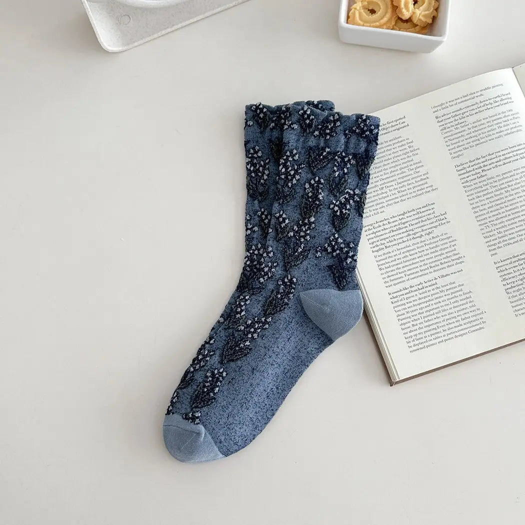 Dune Socks | Raised Floral Socks